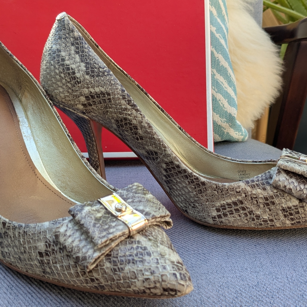 Coach Landrie Snakeskin Patterned Women's Heels
